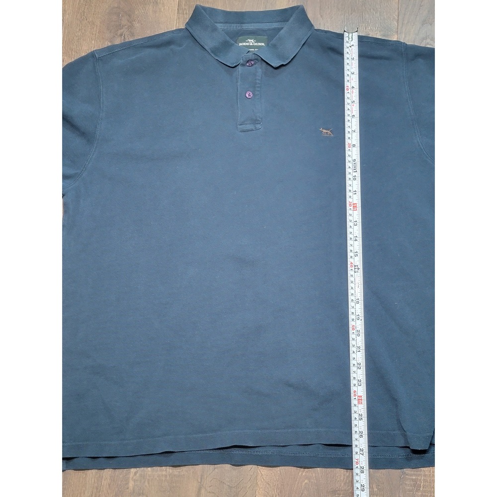 Rodd & Gunn Mens 2XL Navy Blue Pique Cotton Original Fit Polo Shirt KP0009‎